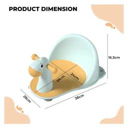 Bembika Baby Bath Essential Baby Bather for Newborns and Toddlers Stylish Baby Bath Seat and Bath Tub Seat Perfect Shower Bench and Learning Chair for Your Little One-(Pony Theme-Sky Blue) image 3