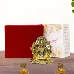 INTERNATIONAL GIFT Gold-Toned Panchmukhi Hanuman Religious Idol Showpiece-image-50