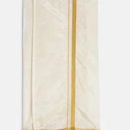 THANGAMAGAN Viscose Half Sleeves Solid Shirt With Mundu & Angavastram With Freebies Set - Pink image 5