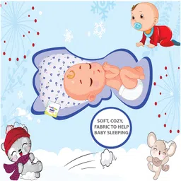 Babytoons New Born Baby Pillow for Head Shaping with 2 Matching Lot Pillows/Bolsters (0-6 Months) (Blue & White) image 5