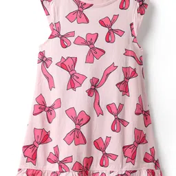 Honeyhap Premium 100% Cotton Knit Bio Finish Nighties With Cake Print Pack Of 2 - Tander Touch & Navy Peony image 5