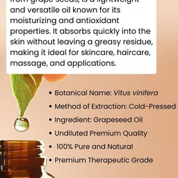 EARTH N PURE 100% Grapeseed Carrier Oil Natural & Therapeutic Grade - 30 ml image 3