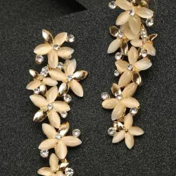 YouBella Stylish Gold-Plated and Moonstone Dangler Earrings-image-41