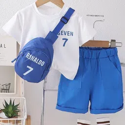 POP STREET KIDS Boys Printed Round Neck T-shirt With Shorts-picture-33