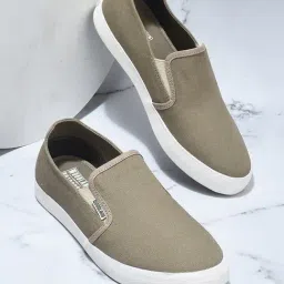 Woodland Men's Khaki Casual Loafers-image-36
