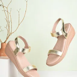 Snasta Embellished PU Party Wedge Sandals-picture-24
