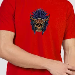 Greylongg Men Printed Applique T-shirt image 2