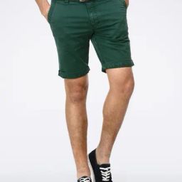 Basics Green Knee Length Shorts-picture-38