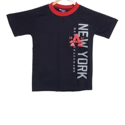 SWEET ANGEL Boys Navy Blue Printed Round Neck T-shirt-picture-57