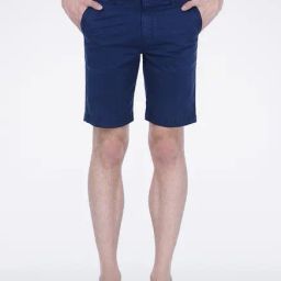 Basics Blue Knee Length Shorts-picture-44