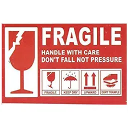 EzeePacks 2052 11 X 7 cm Packing Sticker with Care (Pack of 2,100 Stickers Each)-picture-26