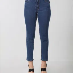 Mustard Blue Denim Slim Fit Mid Rise Jeans-picture-23