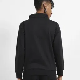 Campus Sutra Black & Maroon Cotton Jacket image 2