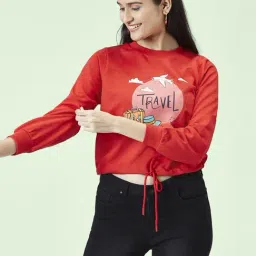 People by Pantaloons Red Cotton Printed Sweatshirt-picture-37