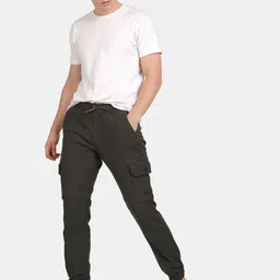 t-base Men Mid-Rise Regular Fit Joggers Trousers image 2