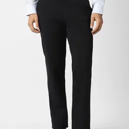 V Dot Men Solid Slim Fit Mid-Rise Formal Trousers-picture-35