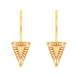 P.C. Chandra Jewellers 22k Gold Triangle Shape Drop Earrings-picture-16