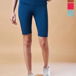 COLOR CAPITAL Women Pack of 4 Above Knee Length Cycling Tights-picture-13