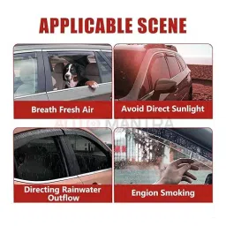 AUTOMANTRA Silver Line Door Visor Polycarbonate 4 Pcs Set for Honda Honda City 2020 image 2