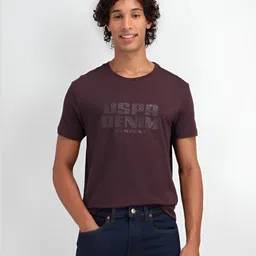 U.S. Polo Assn. Denim Co. Men Typography Printed Round Neck Cotton Slim Fit T-shirt-picture-45