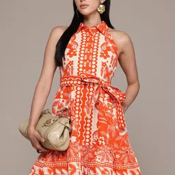 Label Ritu Kumar Floral Print Cotton Linen Shirt Dress-picture-38