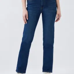 Spykar Dark Blue Solid Mid Rise Jeans-image-71