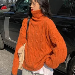 StyleCast Women Cable Knit High Neck Pullover-picture-37