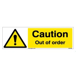 SUNSIGNS  Caution Out Of Order Signages Size 600x200 mm HP Print + Vinyl, SN0089-picture-37