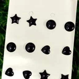 Balasundri 6 Pairs Geometric Stud Earrings-picture-14