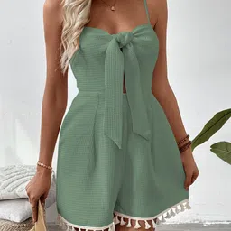 StyleCast Women Tie-Up Smocked Playsuit image 4
