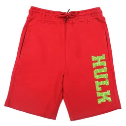 Marvel By Wear Your Mind Graphic Hulk Printed Shorts - Red-picture-12