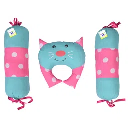 Babytoons New Born Baby Pillow for Head Shaping with 2 Matching Lot Pillows/Bolsters (0-6 Months) (Sea Green)-picture-18