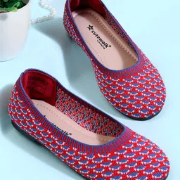 Cute Walk by Babyhug Slip On Ballerina With Design - Red-picture-43