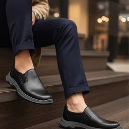 Carlton London Men Leather Slip-On Sneakers image 4