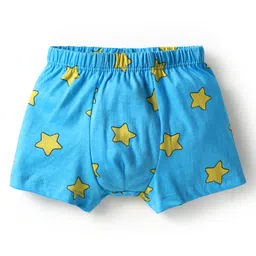Babyhug 100% Cotton Knit Trunk with Bear & Star Print Pack of 3 - Lilac & Blue image 2