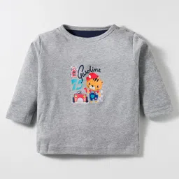 Kidi Wav Pack Of 2 Full Sleeves Cheetah Printed Coordinating Tee & Joggers Set - Multi Colour image 2