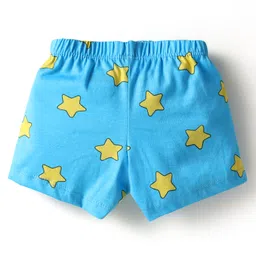 Babyhug 100% Cotton Knit Trunk with Bear & Star Print Pack of 3 - Lilac & Blue image 3