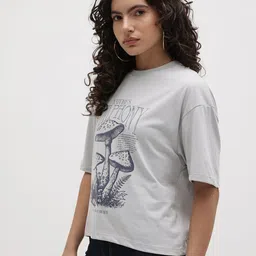 The Roadster Life Co. Graphic Printed Drop-Shoulder Sleeves Relaxed Fit T-shirt image 5