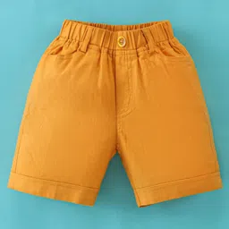 Robo Fry Cotton Half Sleeves Party Shirt & Shorts Set with Suspenders & Bow Tie - White & Yellow image 4