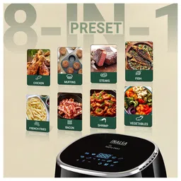 INALSA Air Fryer Tasty Fry DW5.5 for Home 1600W|5.5 L Capacity-Black image 4