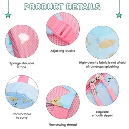 SYGA Kids Cute and Lightweight School Backpack, Casual Design Suitable for Elementary School Girls (Blue)Height 18 .1 Inch image 4