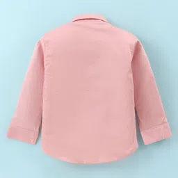 Robo Fry Cotton Woven Full Sleeves Solid Colour Party Shirt & Trouser Set with Bow Hat & Suspender - Pink & Grey image 5