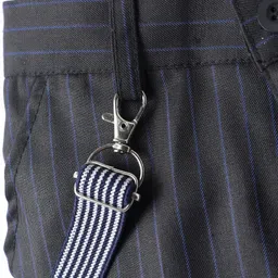 Rikidoos Striped Pant With Suspender - Black image 5