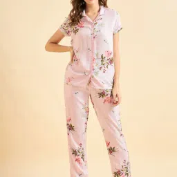 Sweet Dreams Pink Printed Shirt With Pyjamas-image-70