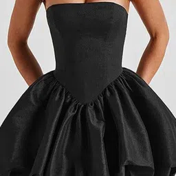 Outzidr Women Strapless Bandeau Mini Dress image 3