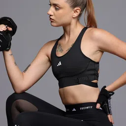 ADIDAS Medium Coverage Lightly Padded Tf Adjuster Training Bra-image-21