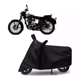 Auto Pearl Bike Cover for Royal Enfield Bullet 350 Twinspark (Black)-image-45