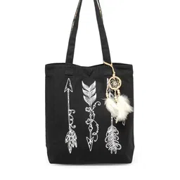 The House of Tara Black Printed Tote Bag-picture-24