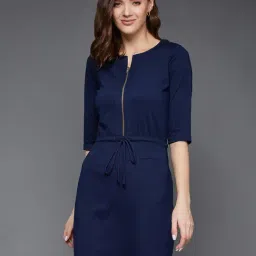 Miss Chase Blue Shift Dress-image-55