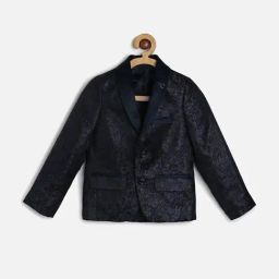 Allen Solly Junior Navy Printed Full Sleeves Blazer-picture-6